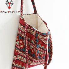 Бушевали овец, модная сумка-тоут, сумки для покупок хлопковые Бакалея сумки складные в этническом стиле Стиль корзина эко мешком многоразовый мешок