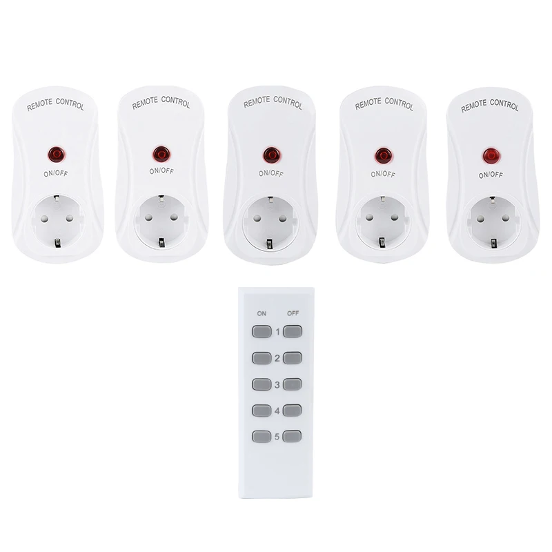

ESPLENTY Electric Remote Control Plug Europe(5 Socket+1 Remote)