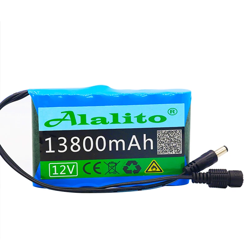 AlalitoThe Новый аккумуляторный комплект 12 В 13 8 Ач перезаряжаемый литий ионных