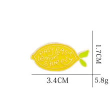 Аксессуары для Европы и Америки, креативные фруктовые женские милые хипстерские брошь в виде лимона, сплав, аксессуары для капель масла