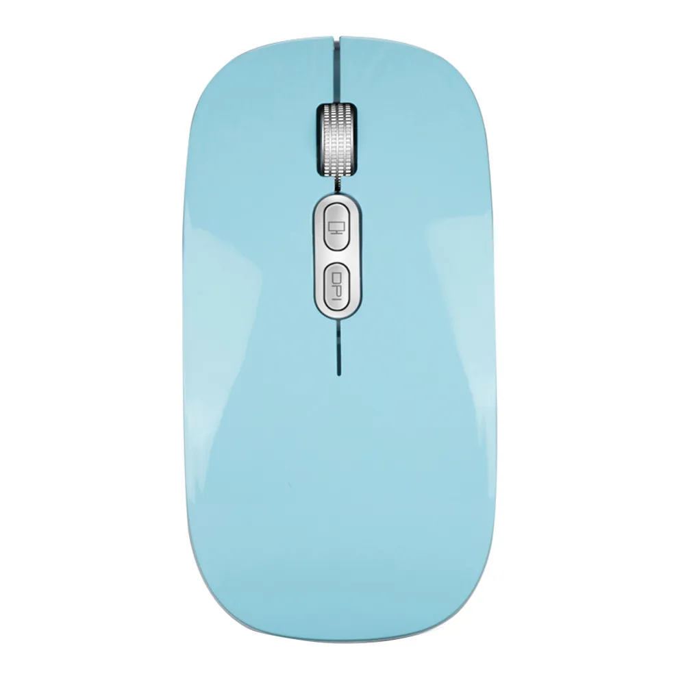 Blue Мышь Raton Беспроводная Бесшумная dpi USB перезаряжаемая для ПК ноутбука геймера компьютерные мыши Inalambrico Ordenador Sem Fio Inalambrico 19Aug - Цвет: Blue