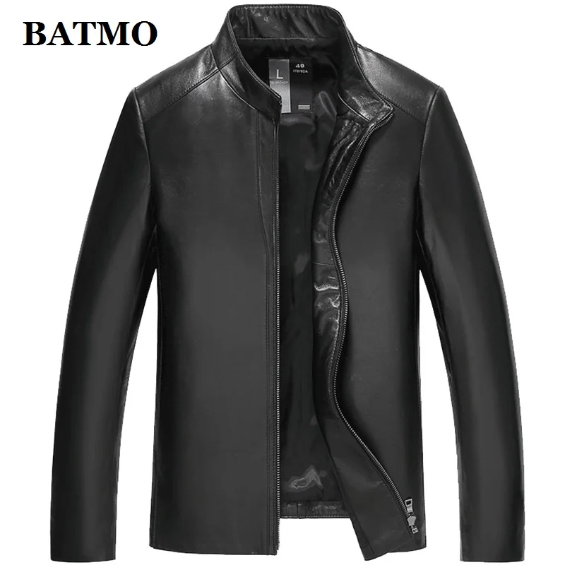 

BATMO 2019 new arrival high quality natural sheepskin real leaather jackets men,men's leather jackets