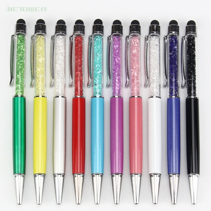 US $225.49 500pcslot Luxury Diamond Crystal Ballpoint Pen Touch Screen Stylus Pen Useful 2in1 Design Tablet Pen for Pad Phone Smart Phone