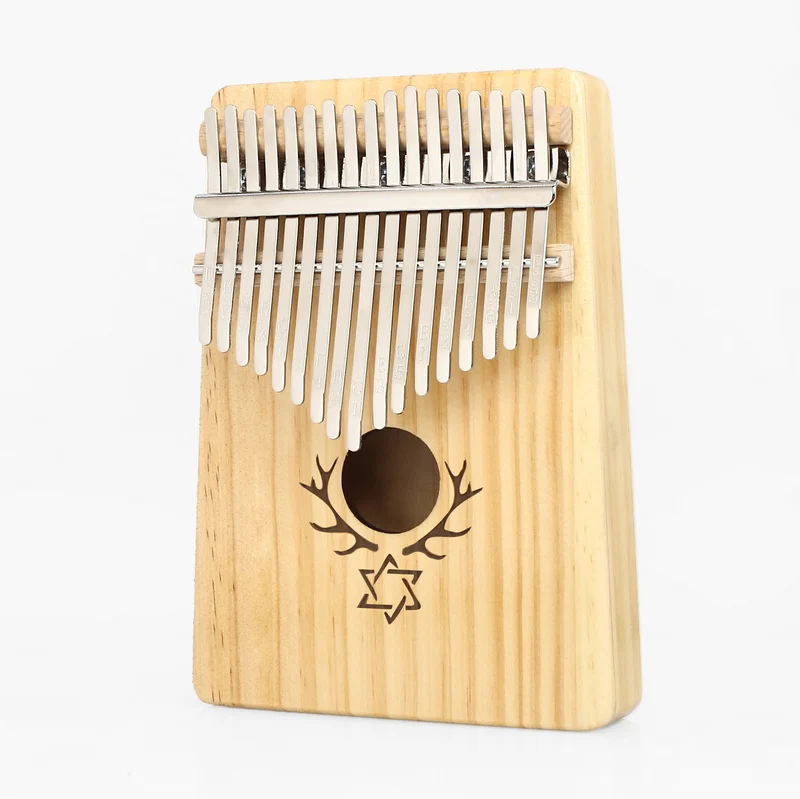 Kerus 17 teclas Kalimba africano sólido caoba dedo pulgar Piano Sanza de madera maciza Kalimba mbra pulgar