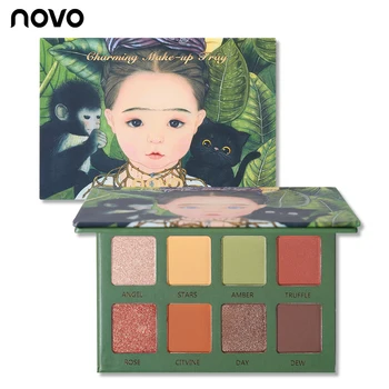 

NOVO 8 Color Matte Shimmer Fantasy Elf Eyeshadow Palette Diamond Shiny Nude Eye Shadow Pigmented Powder Makeup Beauty Cosmetic