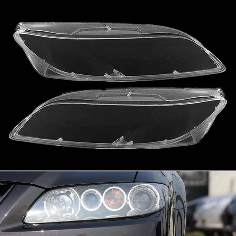 2 шт. Рассеиватель фары абажур для Mazda 6 2003-2008 автомобильные лампы фары крышка стеклянная фара оболочка объектива