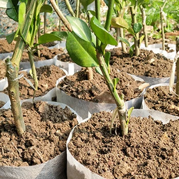 

100Pcs 20*22cm Non-woven Fabric Degradable Nursery Bags Nursery Pots Seedling Raising Bags Fabrics Garden Supplies
