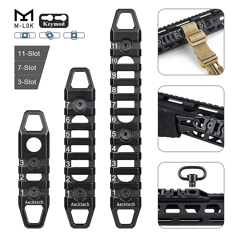 Тактический 3 7 11 слот M LOK/Keymod рельсовый сегментный наручник секция металлический