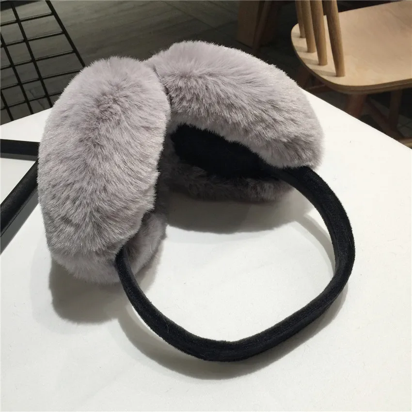 Solid color children's autumn and winter earmuffs warm and comfortable ski earmuffs boys and girls universal headphones kid warm