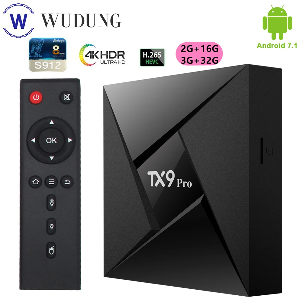 ТВ приставка Tanix TX9 Pro Android 7 1 Восьмиядерный процессор S912 2 4 ГГц Wi Fi + 16 ГБ 4K