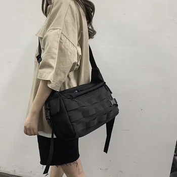 

Boy Students Korea Popular School Bag Large Capacity Niche Messenger Bag Men Travel Basic Easy Matching Cross Body Bag