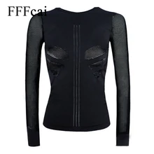 Топы для йоги, женская спортивная одежда, размеры s, m, l, воздушная сетка, длинный рукав, рубашка для йоги и бега, для бега, спортивные топы, для фитнеса, тренировок, тренажерного зала, женская одежда