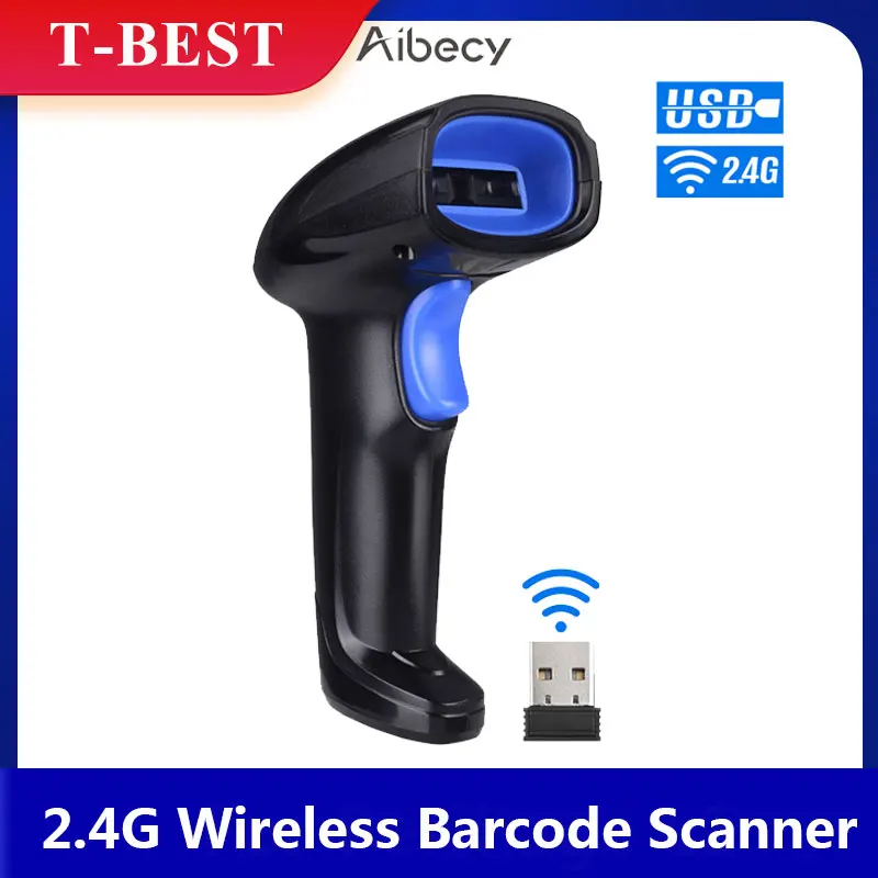 2-в-1 беспроводной сканер штрих-кода Aibecy 2 4G и USB проводной Автоматический Ручной 1D