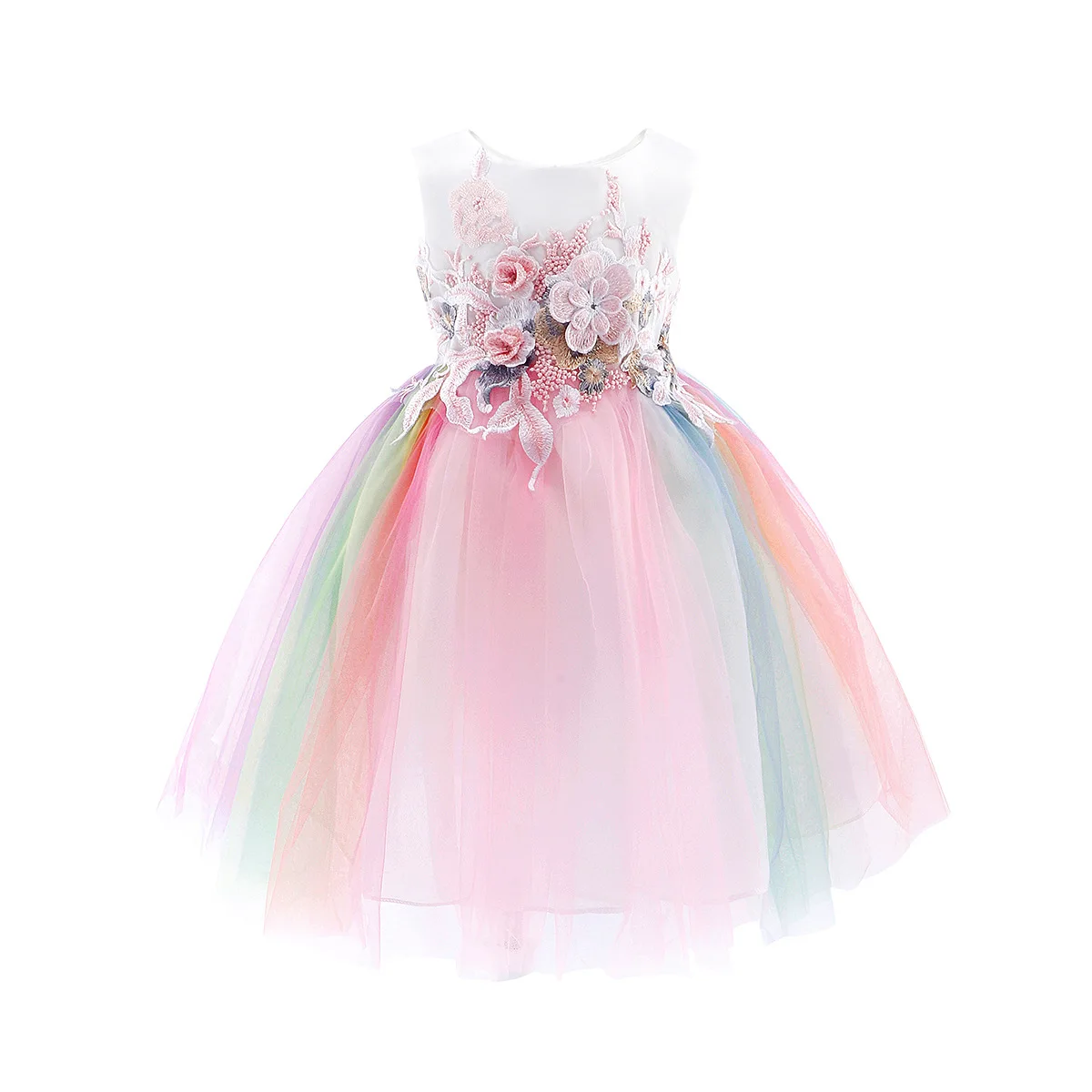 

Princess Flower Girl Dress Summer Tutu Wedding Birthday Party Kids Dresses For Girls Children's Costume Teenager Prom Designs