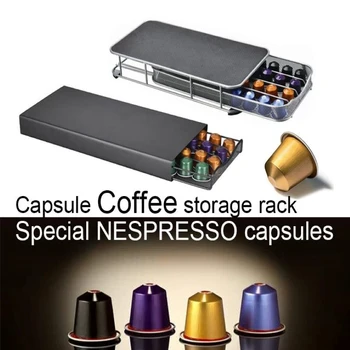 

40 Cups Nespresso Coffee Pods Holder Rotating Rack Coffee Capsule Stand Dolce Gusto Capsules Storage Shelve Organization Holder