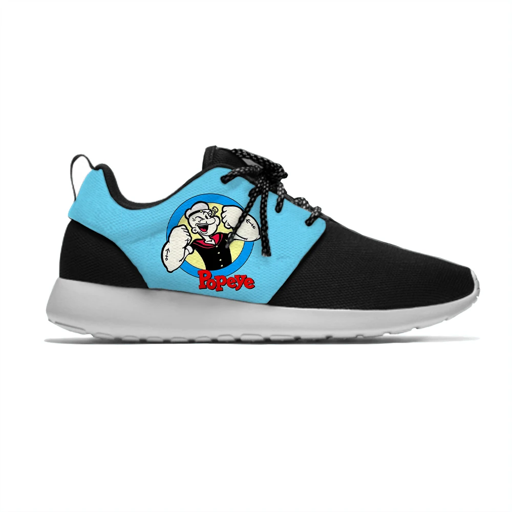 Popeye the Sailor Popeye the Sailor/забавные детские кроссовки с 3D принтом для мальчиков и девочек; детские дышащие легкие спортивные кроссовки для бега; повседневная обувь - Цвет: Popeye the Sailor