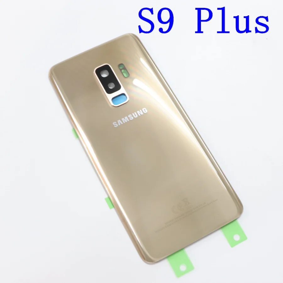 Samsung задняя Батарея Крышка для samsung Galaxy S9 плюс s9+ G965 SM-G965F G965FD S9 G960 SM-G960F G960FD сзади Стекло чехол - Цвет: S9 Plus Gold