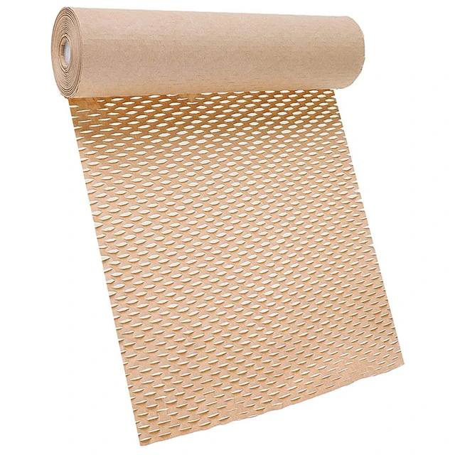  2 rollos de papel de embalaje de panal de abeja, rollo de  envoltura acolchada de panal de abeja de 12 x 131 pies para mudanza de  envíos y regalos, papel de