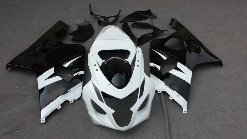 Комплект обтекателей на вторичном рынке для GSXR600 750 04 05 GSXR750 K4 2004 2005 белый черный