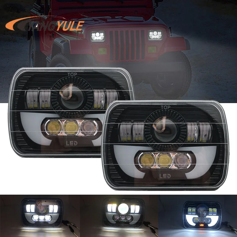 5X7 7x6 &quot55 Вт светодиодные фары сменный светодиодный луч для Jeep Cherokee XJ Trucks Nissan Pickup
