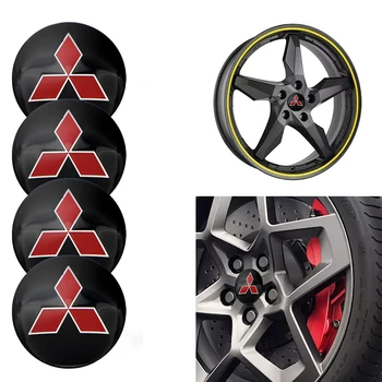 

4pcs 56mm Sticker Wheel Center Hub Caps Decal Emblem For Mitsubishis ASX Lancer Pajero Outlander L200 EVO Lancer EX Pajero