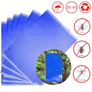

10pcs Strong Flies Traps Bugs Sticky Board Catching Aphid Insects Pest Killer Household Security Protection Accessaries