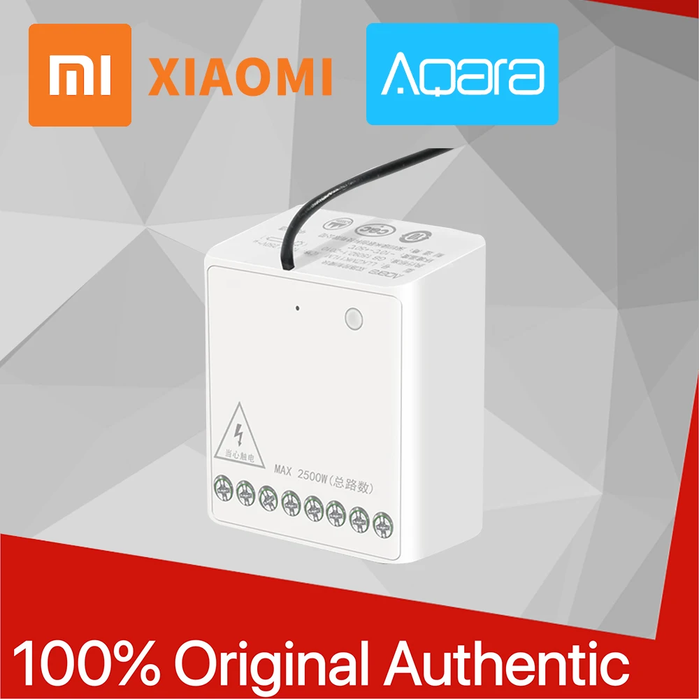 Беспроводной релейный модуль xiaomi Aqara, двустороннее управление, двухканальный переключатель управления, умный светильник для mi Home app