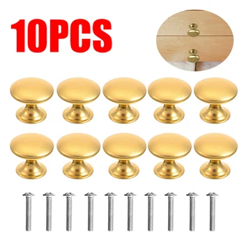 

10pcs Portable Door Knob Cabinet Handles With Screw 25*21mm Kitchen Cupboard Drawer Kitchen Cabinet Hardware Repair Tools