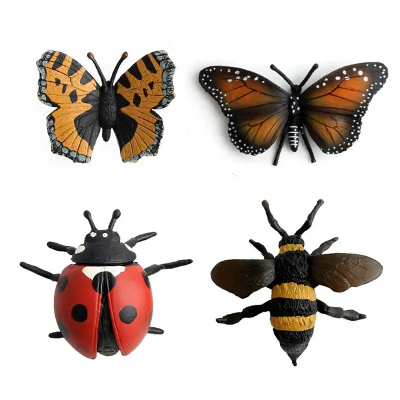 Plastic Insects Toy Simulation Animal Model For Collection Butterfly Baby Science Cognition Toy Kid Classroom Halloween Gift