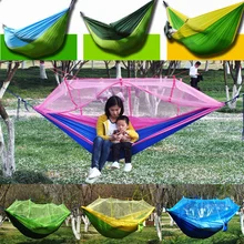 Hamac anti renversement, en tissu, parachute, en nylon, avec sangle, pour l'extérieur