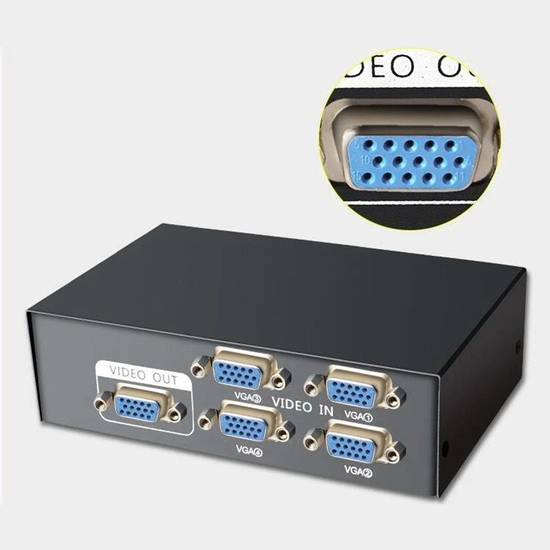 Vga коммутатор четыре в и один из 4 вырезанный 1 из компьютера Vga видео коммутатор видео конвертер