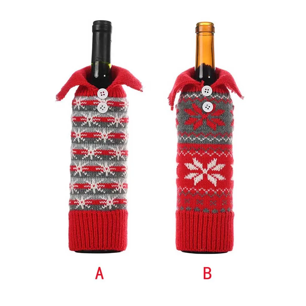 Merry Christmas Santa Wine чехол для бутылки рождественские праздничные вечерние украшения для стола рождественские украшения для подарков для дома# T2