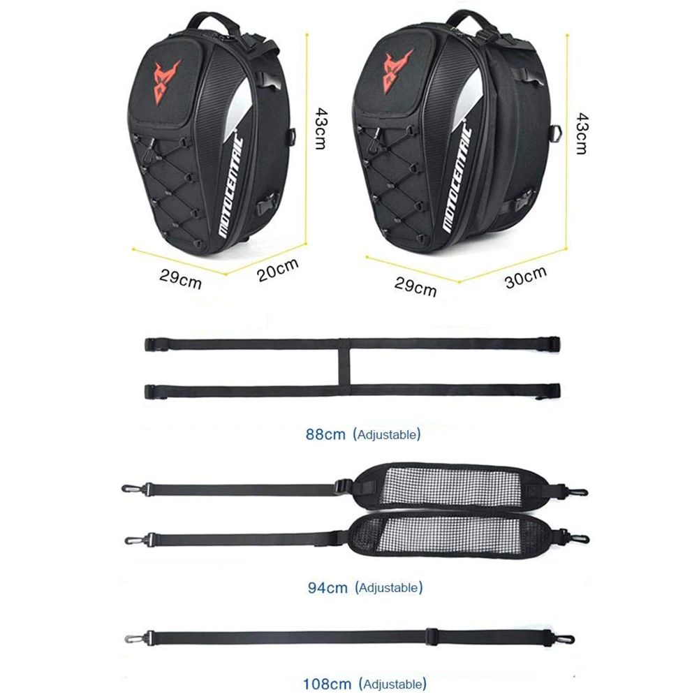 Водонепроницаемая мотоциклетная сумка для хвоста многофункциональная прочная
