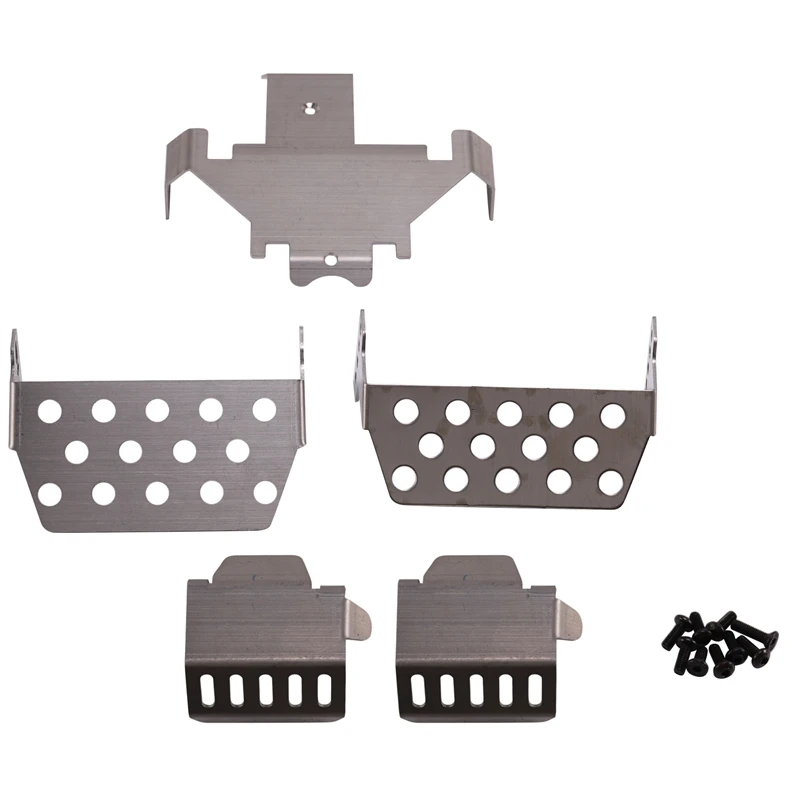 

BESTfor TRX4 TRX-4 T4 Stainless Steel Front Bumper Lower+ Rear Protection + Axle + Gearbox Mount Protection Skid Plate Armor