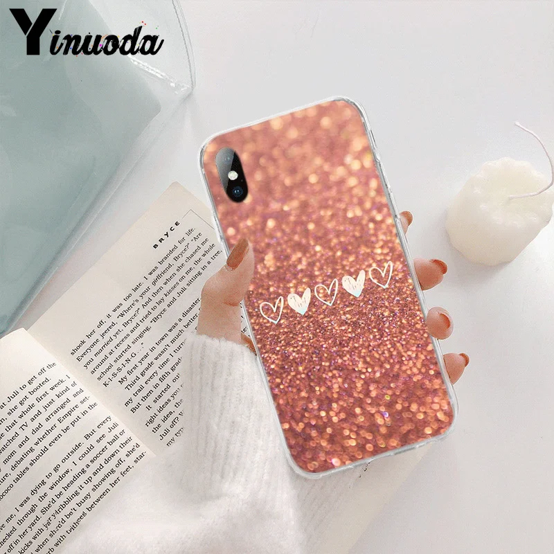 Love Heart Gold Rose Marble Stripes