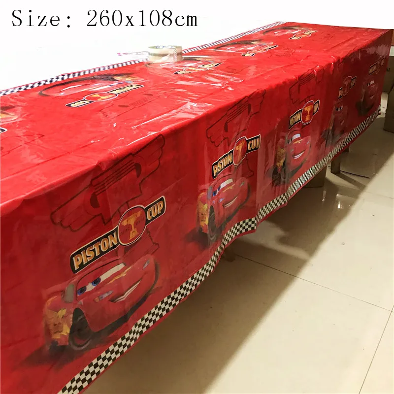 1 шт. вечерние скатерти для вечеринок 260x108 см Disney Cars Lightning McQueen|Одноразовая посуда