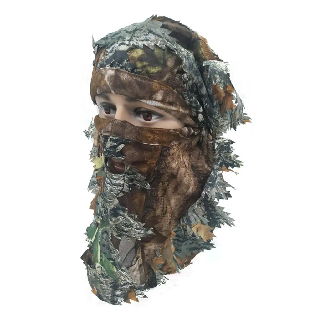 Камуфляж для лица маска 3D лист стерео маска для охоты шляпа камуфляж маска для лица Балаклава лесной полный маска для лица ghillie Костюмы