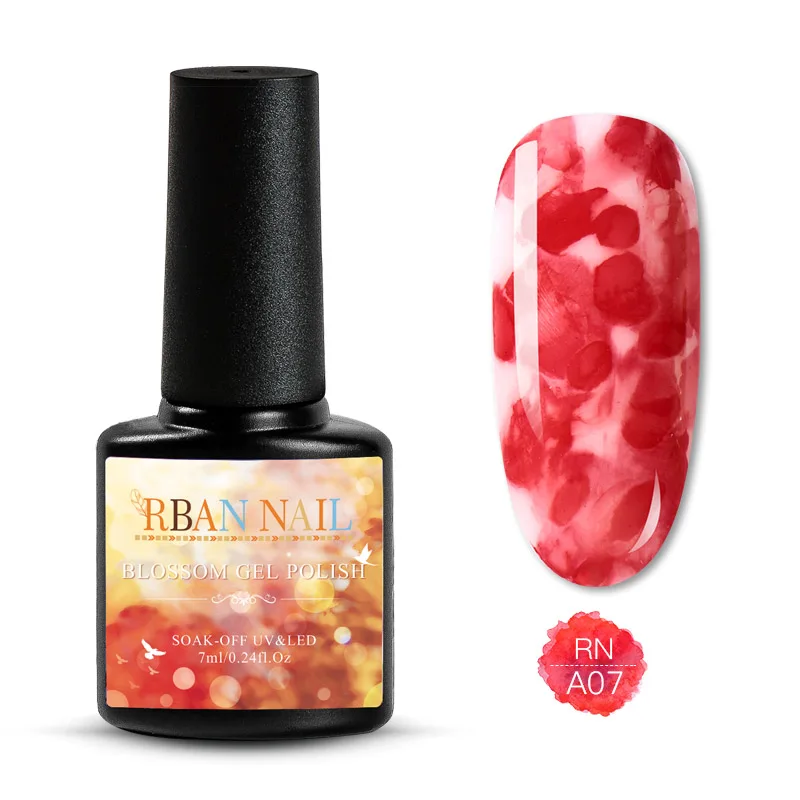Z162 RBAN NAIL 8 мл Цветущий Гель-лак для ногтей акварельные чернила эффект дыма мрамор смазывание Lquid градиентный лак Гель-лак для творчества маникюр - Цвет: Z162