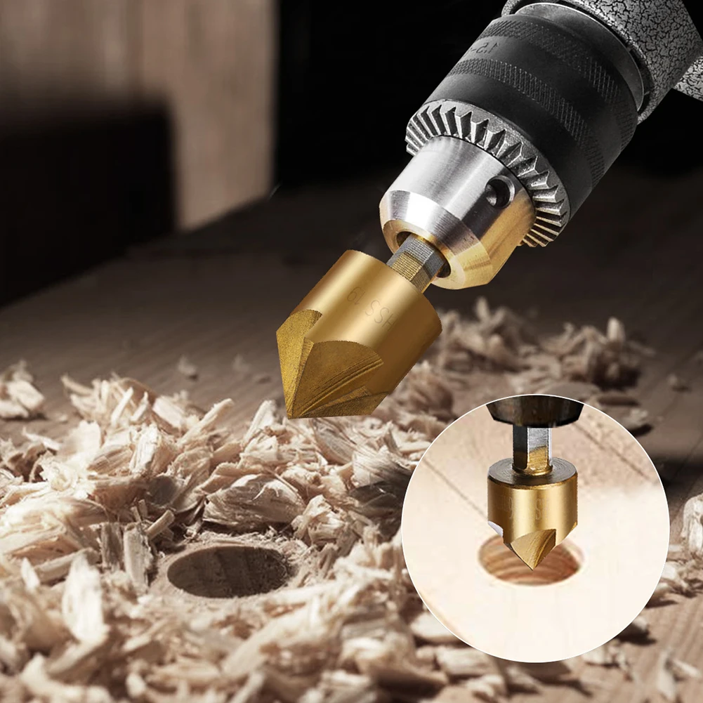 Центр перфоратор фаска 90 градусов Деревообработка DIY Зенковка сверло антикоррозийный плотник 6 мм-19 мм практичный шестигранный хвостовик