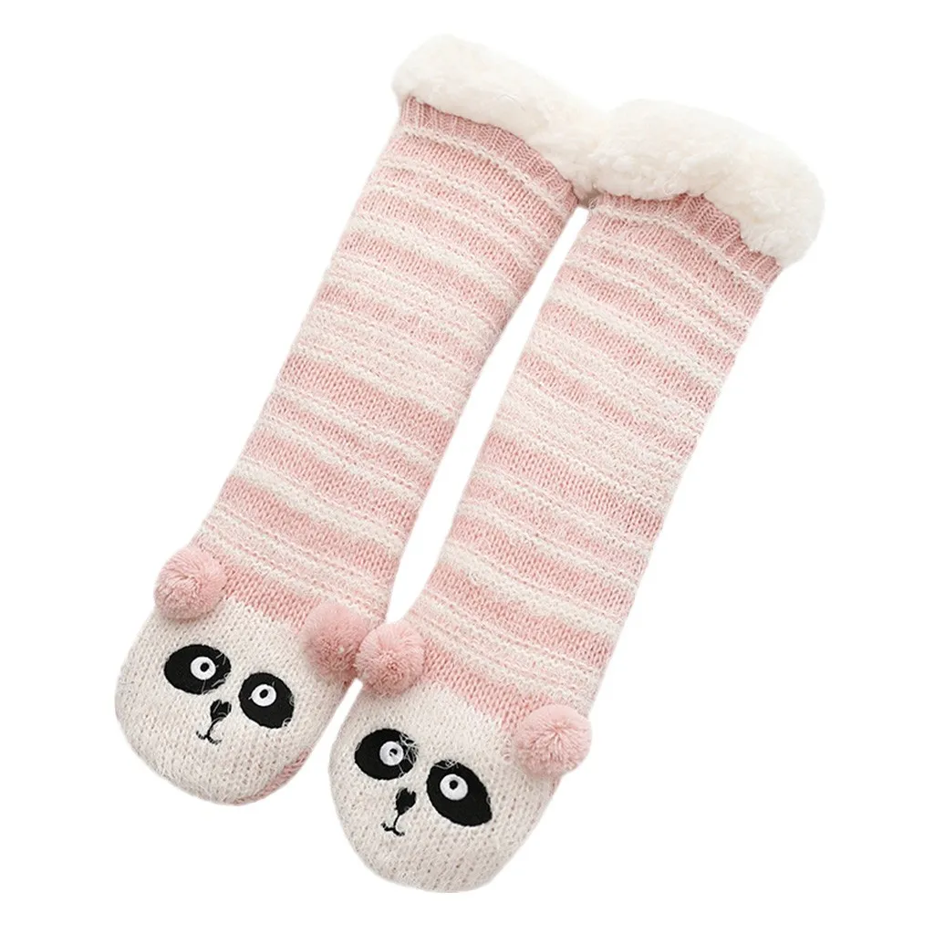 Забавные носки; модные теплые носки для отдыха для женщин; удобные женские бархатные носки-тапочки с рисунком; теплые носки для сна