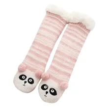 Забавные носки; модные теплые носки для отдыха для женщин; удобные женские бархатные носки-тапочки с рисунком; теплые носки для сна