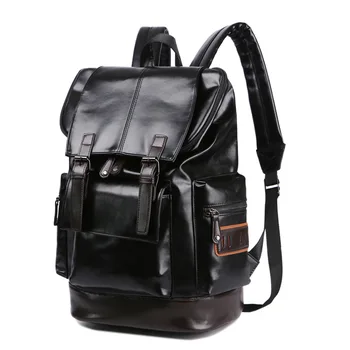 

Men's Pu Leather Big Double-shoulder Bag Fashion Bag Leisure Travel Bag