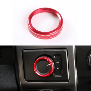 

4WD Switch Button Knob Ring Decoration Cover Trim for Ford F150 2016 2017 Aluminium Alloy Car styling Accessories