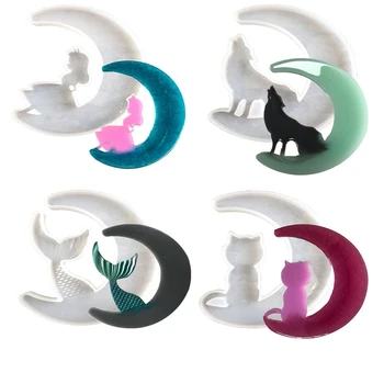 

4 Pieces Epoxy Mold Set DIY Manual Silicone Crafts Diy Kids Toy Resin Casting Molds for Handmade DIY Crafts