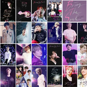 

16 Pcs/set Kpop Bangtan Boys Bring The Soul: The Movie Concert Tour Around JK V SUGA RM JIMIN JHOPE JIN Support Card