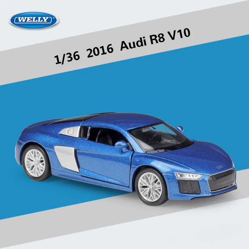 WELLY литая модель автомобиля 1:36 2016 Audi R8 V10 спортивного из металлического сплава