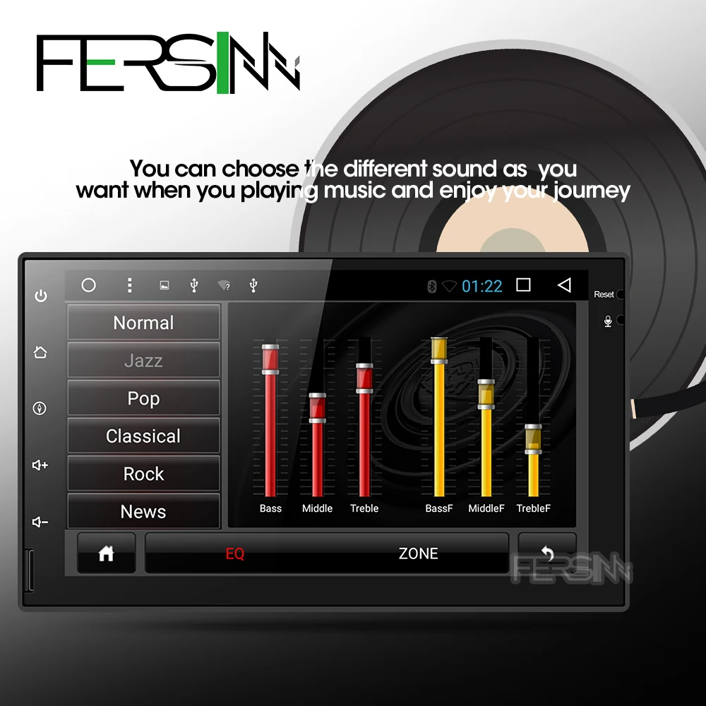 Flash Deal Fersinny CWD7060 2G android 9.0 car dvd gps navigation radio video player stereo universal 2 din radio car multimedia player gps 3