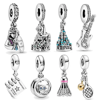 

LByzHan Hot Sale Authentic 925 Sterling Silver Flower Bee Home Bead Fit Original 3mm Bracelets Charm Dangle DIY Jewelry Making