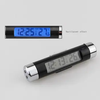 

2 in 1 Car Digital LCD Temperature Thermometer Clock Auto Accessories Car Digital Time Clock Air Vent Outlet