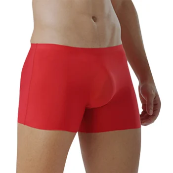 

Mens Traceless Ices Silk Underwear Boxer Shorts Ultra-thin Transparent Underpants TY53